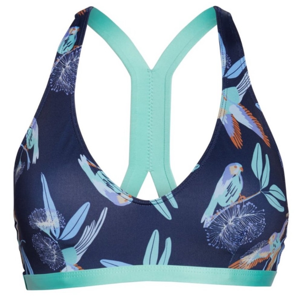 NWOT Patagonia Parrots Neo Navy Bottom Turn Bikini Top - Picture 3 of 11